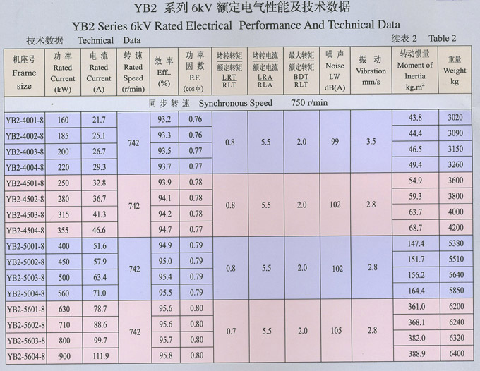 YB2系列高壓隔爆型三相異步電動(dòng)機(jī)-6KV